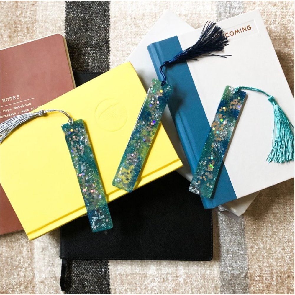 Blue Holographic Bookmark